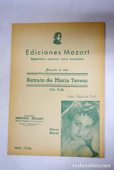 Livres: Retrato de Mar&iacute;a Teresa.- Espin&oacute;s Ort&iacute;, Jos&eacute;