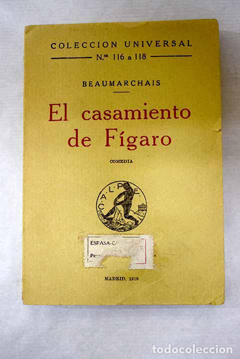 Libri di seconda mano: El casamiento de F&iacute;garo: Comedia.- Beaumarchais, Pierre Augustin Caron de