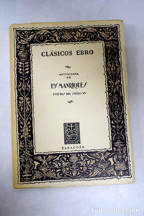 books: Antolog&iacute;a de los Manriques: poetas del siglo XV