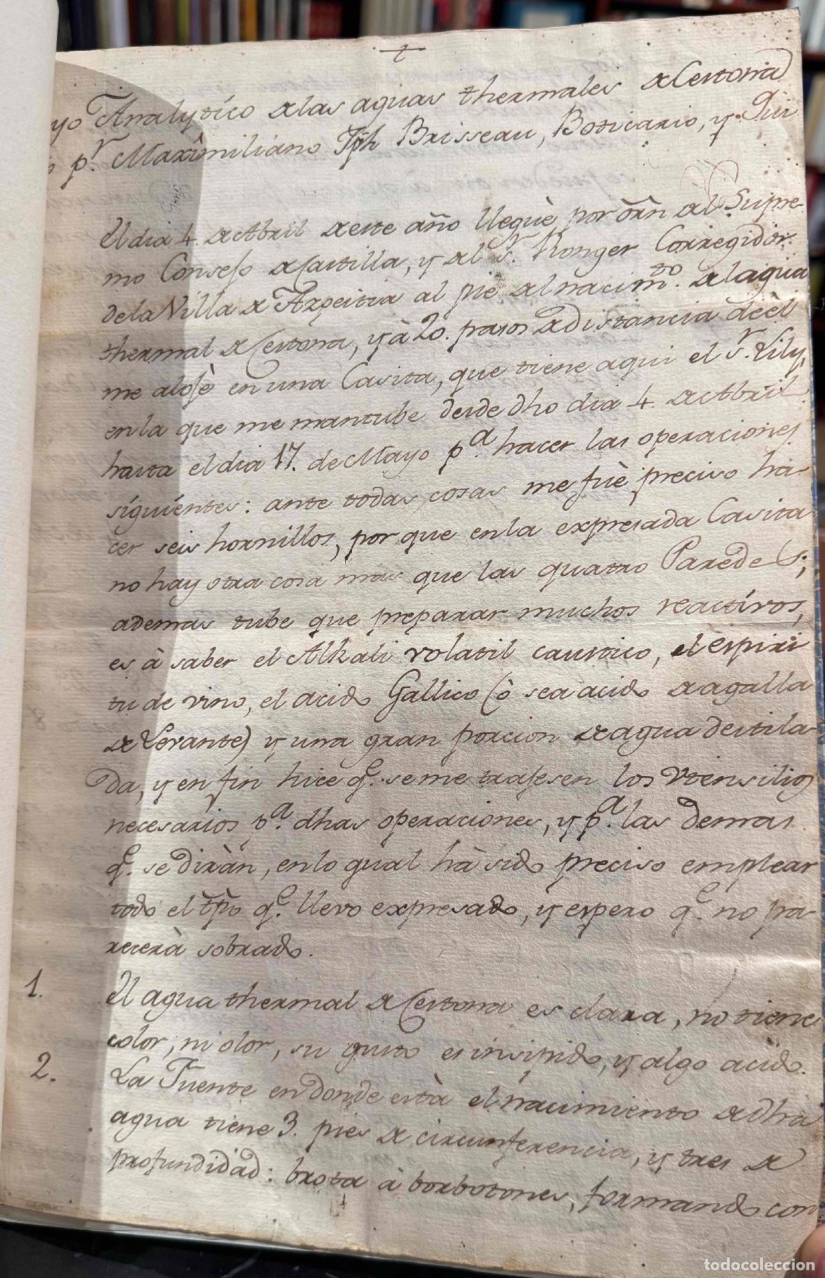 Libri di seconda mano: Colecci&oacute;n de manuscritos, impresos y grabados relativos al an&aacute;lisis de las aguas de Vizcaya y Guip&uacute;z