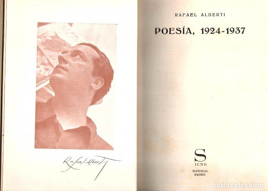 Libros: Poes&iacute;a, 1924-1937 - Alberti, Rafael