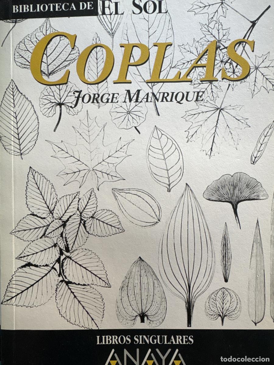 B&uuml;cher: COPLAS. JOREGE MANRIQUE. COLECCION BIBLIOTECA DE EL SOL. N&ordm;269 - JORGE MANRIQUE. TDK309