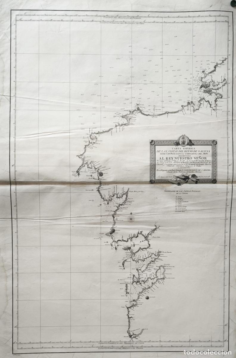 Libri di seconda mano: Carta Esf&eacute;rica de las Costas del Reyno de Galicia desde Cabo Prior, hasta la Emocadura del Mi&ntilde;o - Vi