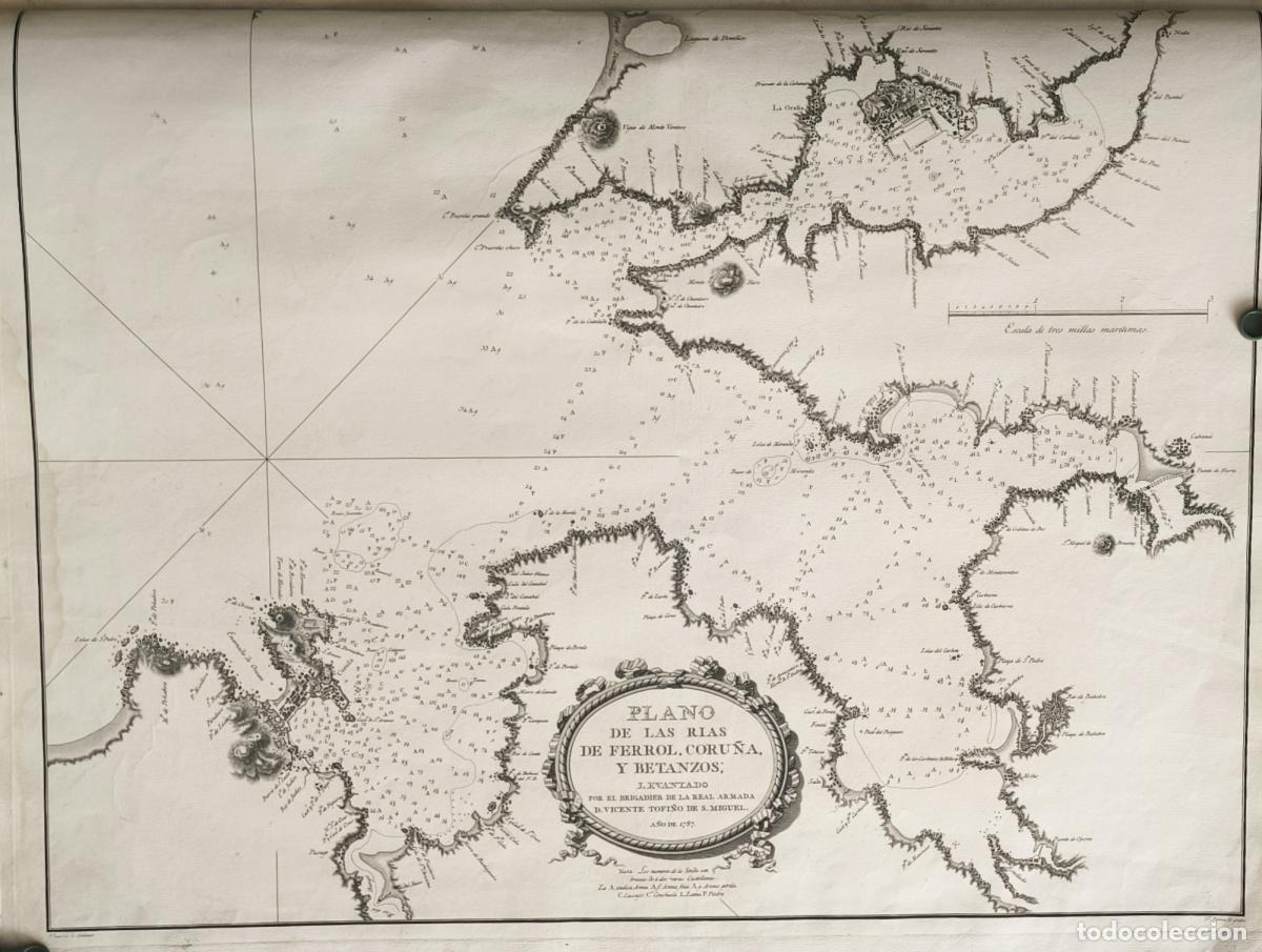 Libri di seconda mano: Plano de las Rias de Ferrol, Coru&ntilde;a, y Betanzos - Vicente Tofi&ntilde;o de San Miguel