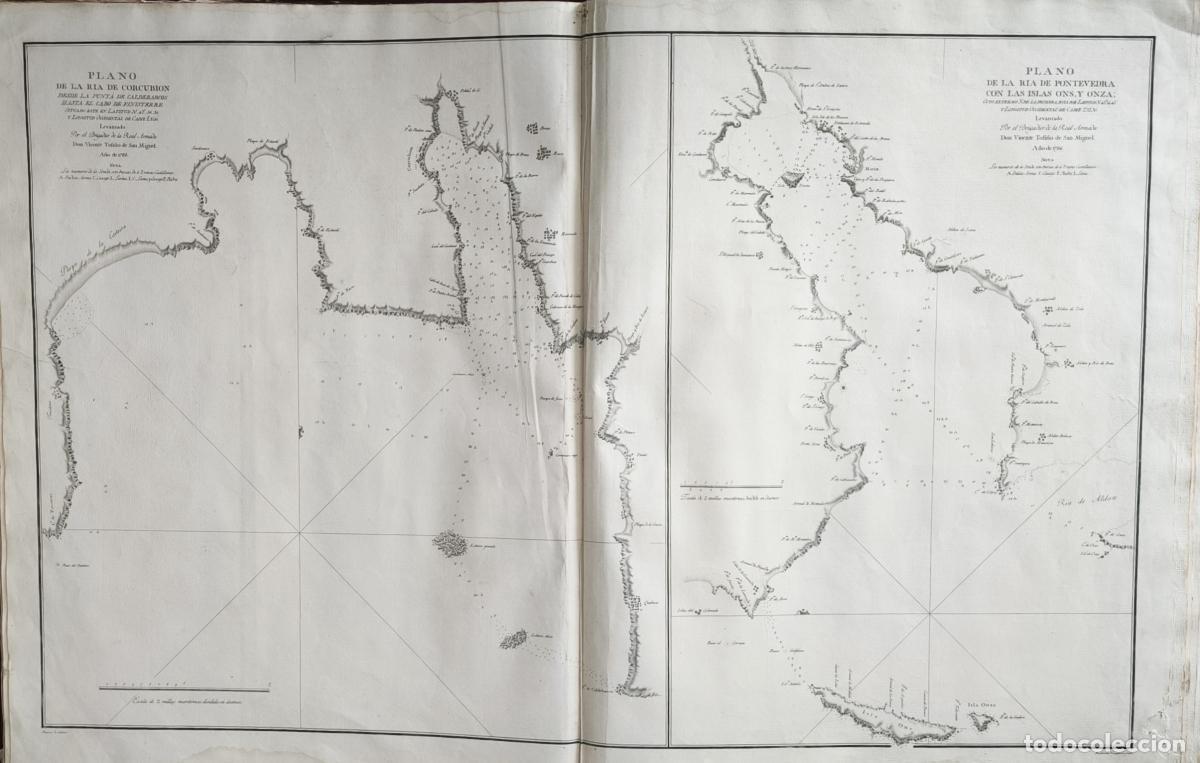 Libri di seconda mano: Plano de la R&iacute;a de Corcubion desde la punta de Caldebarcos hasta el Cabo de Finisterre / Plano de la