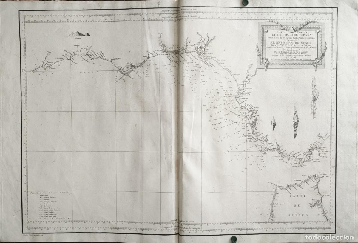 Libri di seconda mano: Carta Esf&eacute;rica de la costa de Espa&ntilde;a desde Cabo de San Vicente hasta Punta de Europa - Vicente Tofi&ntilde;