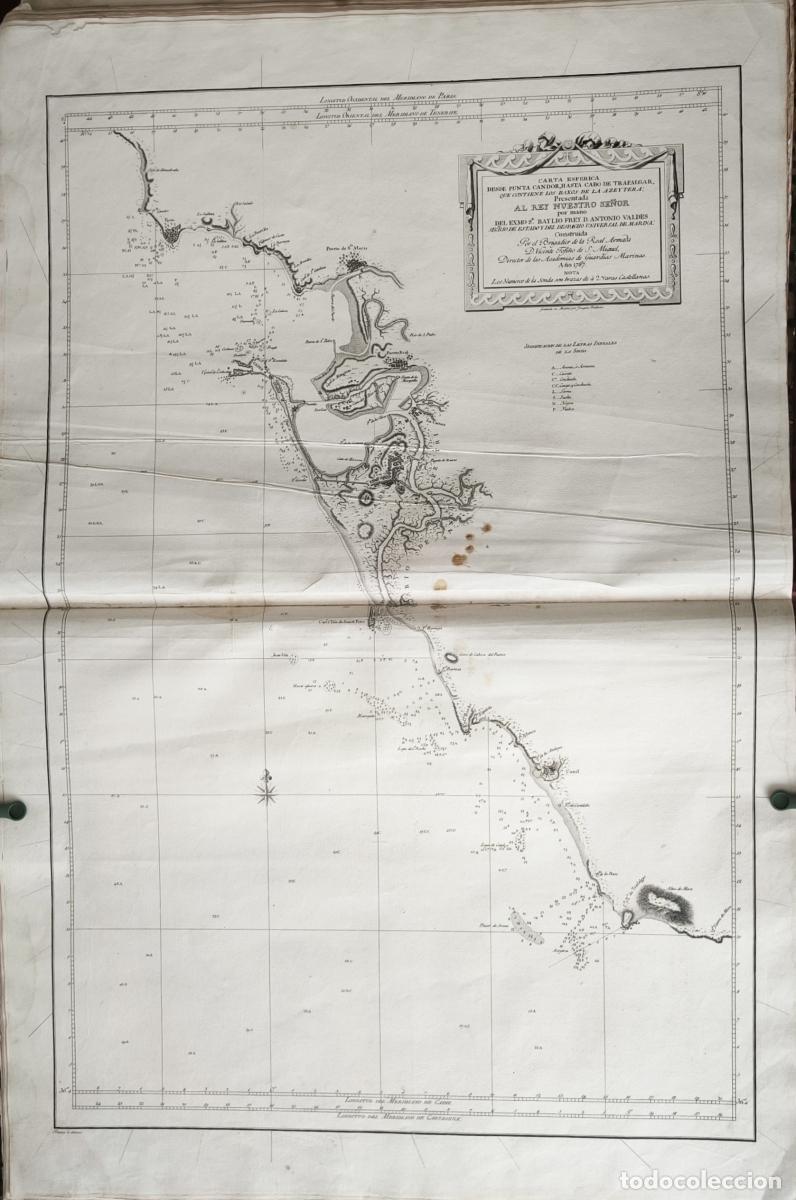 Libri di seconda mano: Carta Esf&eacute;rica desde Punta Candor hasta Cabo de Trafalgar que contiene los baxos de la Azeytera - Vi
