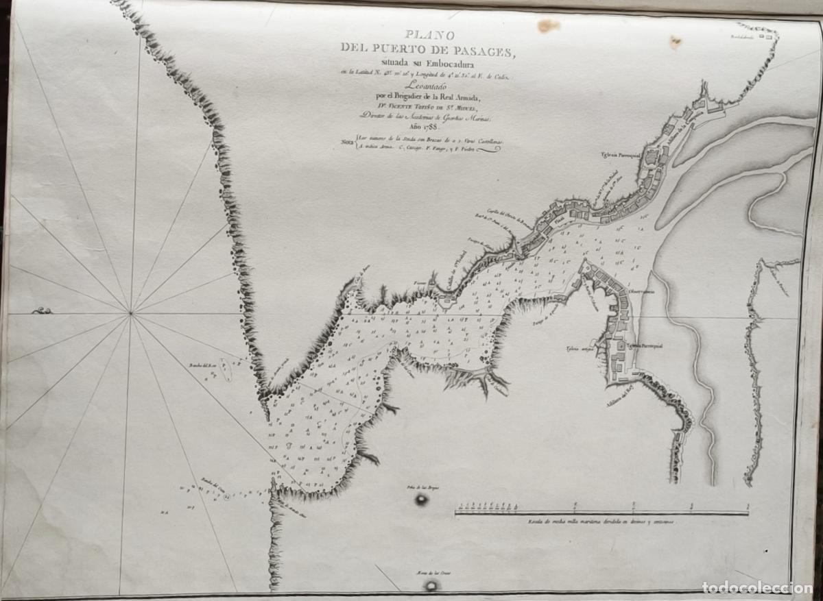 Libros: Plano del Puerto de Pasages situada su embocadura - Vicente Tofi&ntilde;o de San Miguel