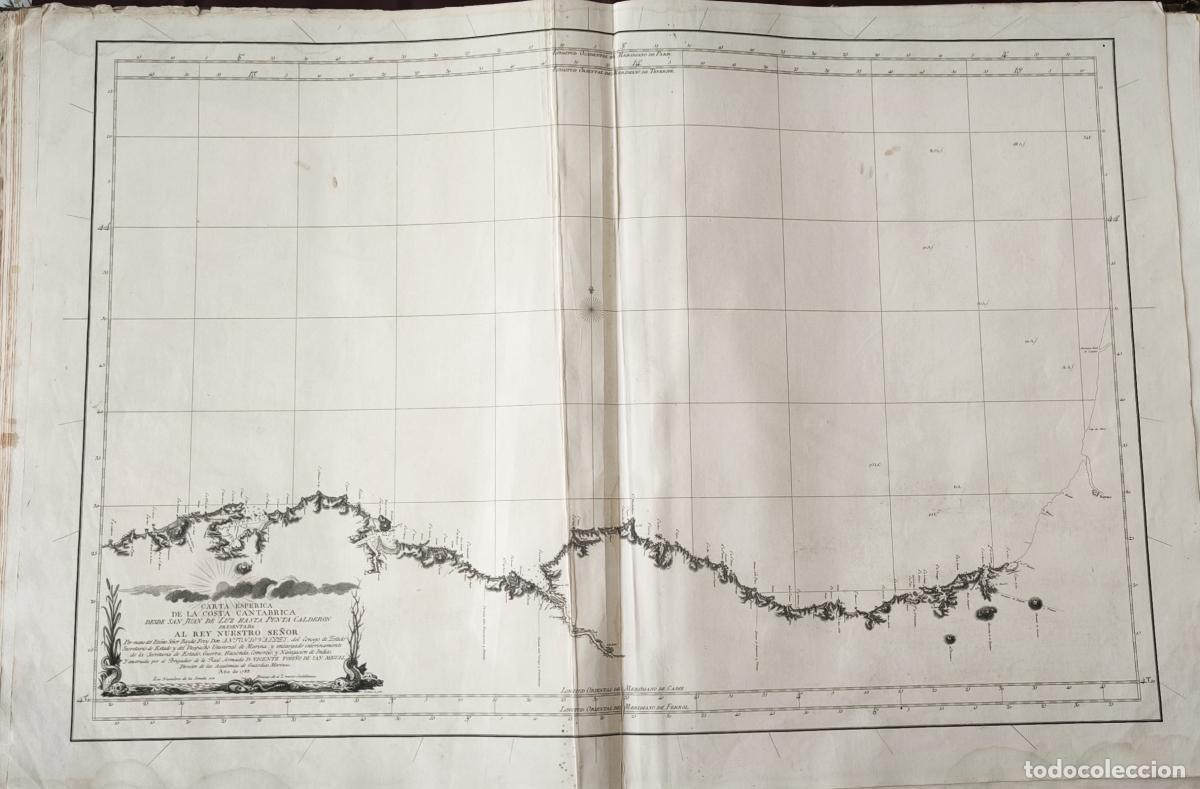 Libros: Carta Esf&eacute;rica de la Costa de Cantabria desde San Juan de Luz hasta Punta Calder&oacute;n - Vicente Tofi&ntilde;o