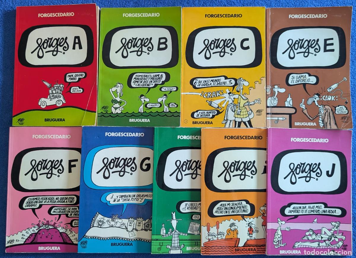 books: Lote de 9 libros de Forgescedario (A, B, C, E, F, G H, I, J) - Forges - Editorial Bruguera (1979)