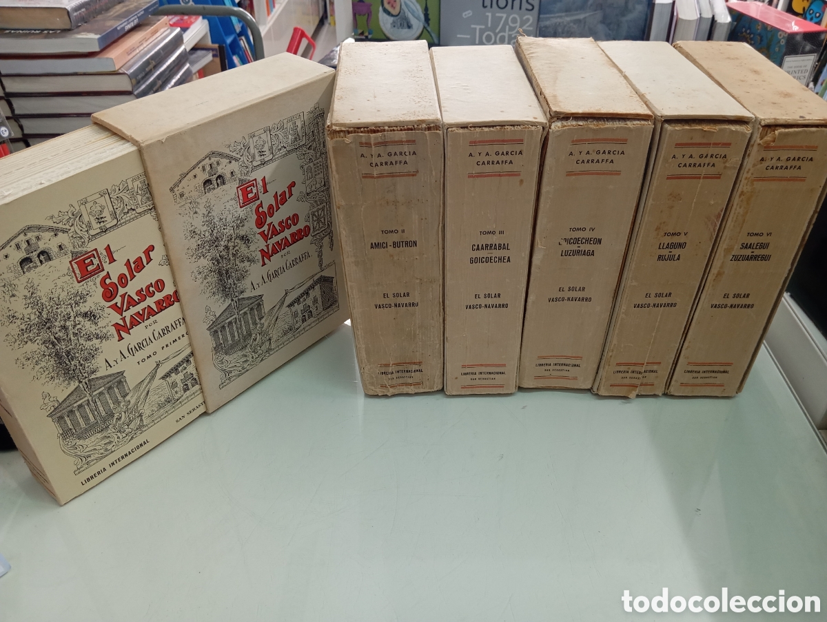 Libros: EL SOLAR VASCO NAVARRO 6 Vols. OBRA COMPLETA GARCIA CARRAFFA ESTUCHE GENEALOGIA HERALDICA APELLIDOS