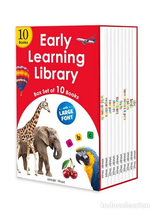 books: Early Learning Library � Box Set of 10 Books : Big Board Books Series (Large Font) - WONDER HOUSE BO