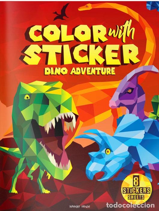 books: COLOR WITH STICKER - DINO ADVENTURE - WONDER HOUSE BOOKS