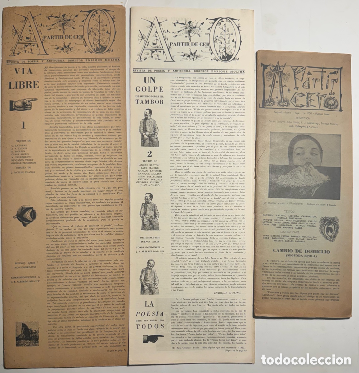 Livros em segunda m&atilde;o: A Partir de Cero. Revista de Poes&iacute;a y Antipoes&iacute;a. Ns 1 y 2 (1&ordf; &eacute;poca), 1 (2&ordf; &eacute;poca) Completa 1952-56