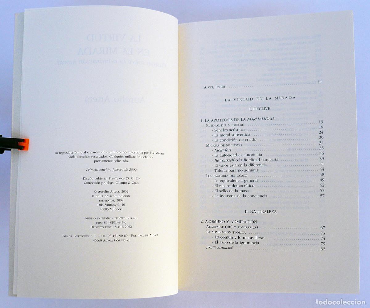 Libros: La virtud en la mirada, Aurelio Arteta - Foto 6