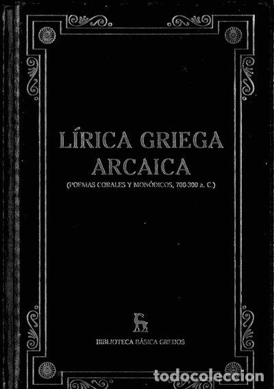books: L&iacute;rica griega arcaica- 9788424925789