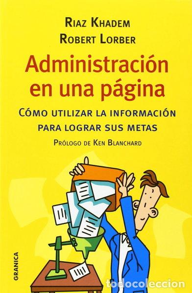 Libros: Administraci&oacute;n en una p&aacute;gina- 9788483580738