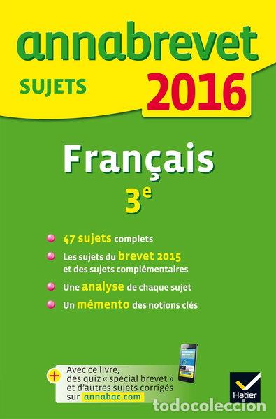 Libri di seconda mano: Annales Annabrevet 2016 Fran&ccedil;ais 3e- 9782218992216