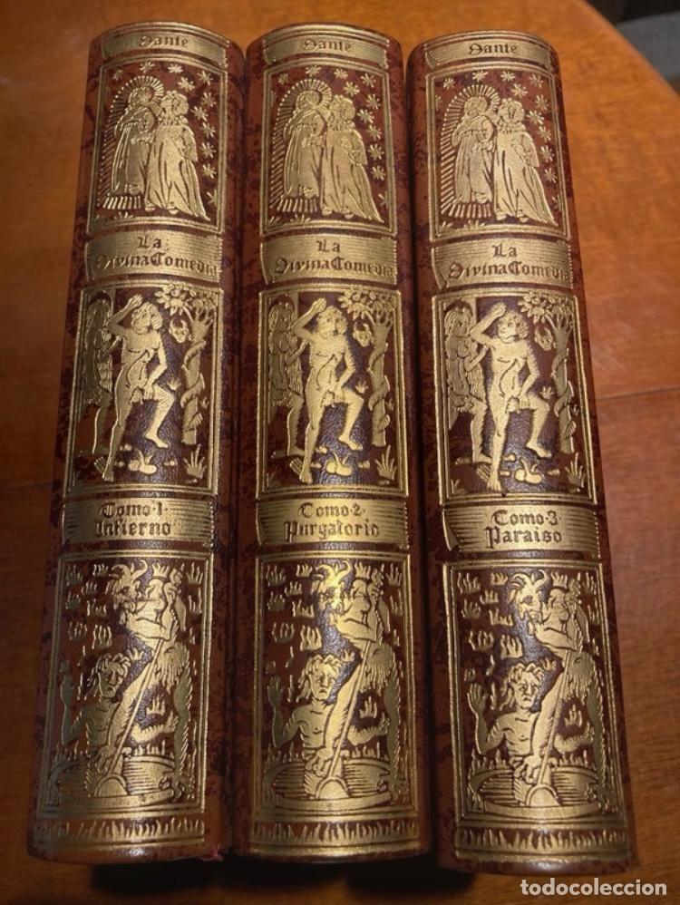 Livres: LA DIVINA COMEDIA 3 Tomos Dante Alighieri, C&iacute;rculo del Bibli&oacute;filo 1975 ILUSTRACIONES DE BOTTICELLI