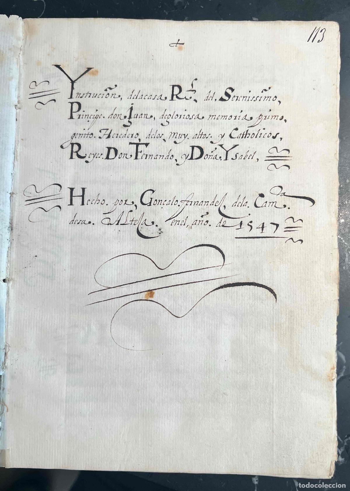 Livros em segunda m&atilde;o: Temprana copia manuscrita del &rdquo;Libro de la c&aacute;mara Real del Pr&iacute;ncipe Don Juan, e officios de su casa