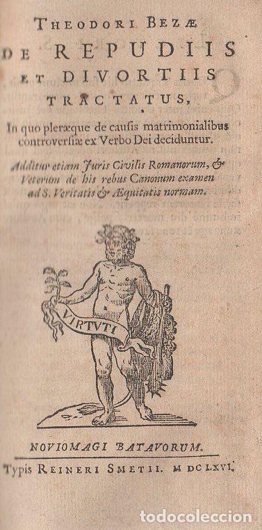 Libri di seconda mano: De repudis et Divortiis Tractatus - Bezae, Theodori