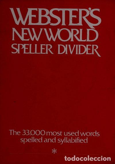 Libros: Websters New World Speller/Divider- 9780671418380 - Foto 1