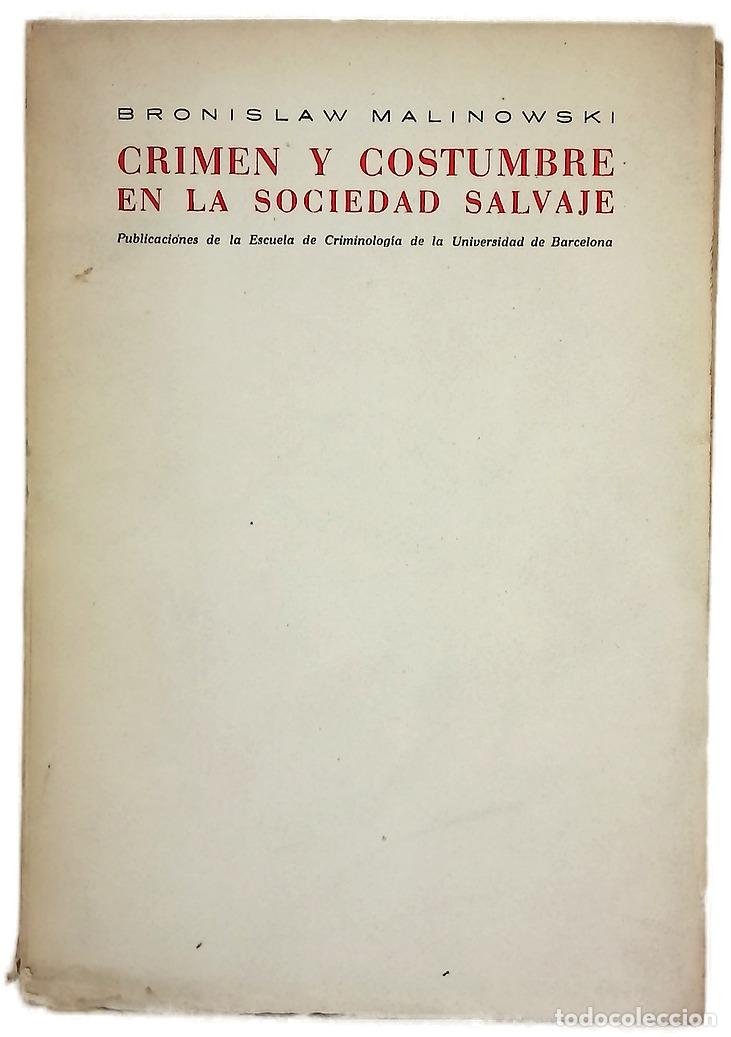 Livres: Crimen y costumbre en la sociedad salvaje