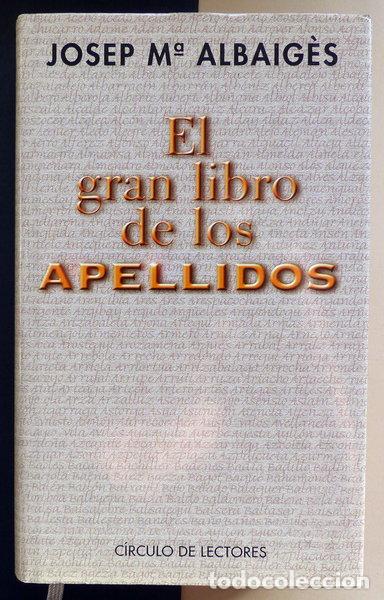 Livros em segunda m&atilde;o: El gran libro de los apellidos- 9788422680284