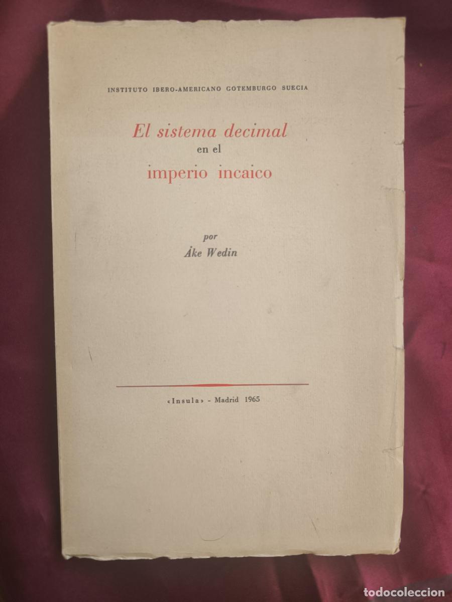 Livros em segunda m&atilde;o: El sistema decimal en el imperio incaico - &Aring;ke Wedin