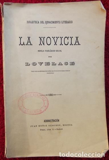 Libros: La novicia - Lovelace