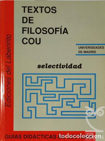 Libros: Textos de Filosof&iacute;a COU- 9788487482045
