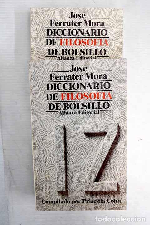 B&uuml;cher: Diccionario de filosof&iacute;a de bolsillo.- Ferrater Mora, Jos&eacute;
