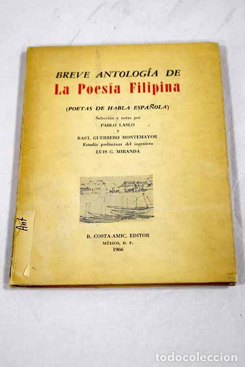 Livres: Breve antologia de la poesia filipina: poetas de habla espa&ntilde;ola