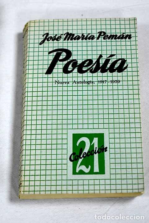 Livros em segunda m&atilde;o: Poes&iacute;a: nueva antolog&iacute;a, 1917-1959.- Pem&aacute;n, Jos&eacute; Mar&iacute;a