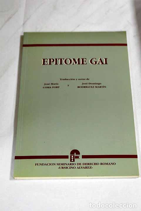 Livros em segunda m&atilde;o: Epitome Gai: : Fundaci&oacute;n Seminario de Derecho Romano Ursicino &Aacute;lvarez.