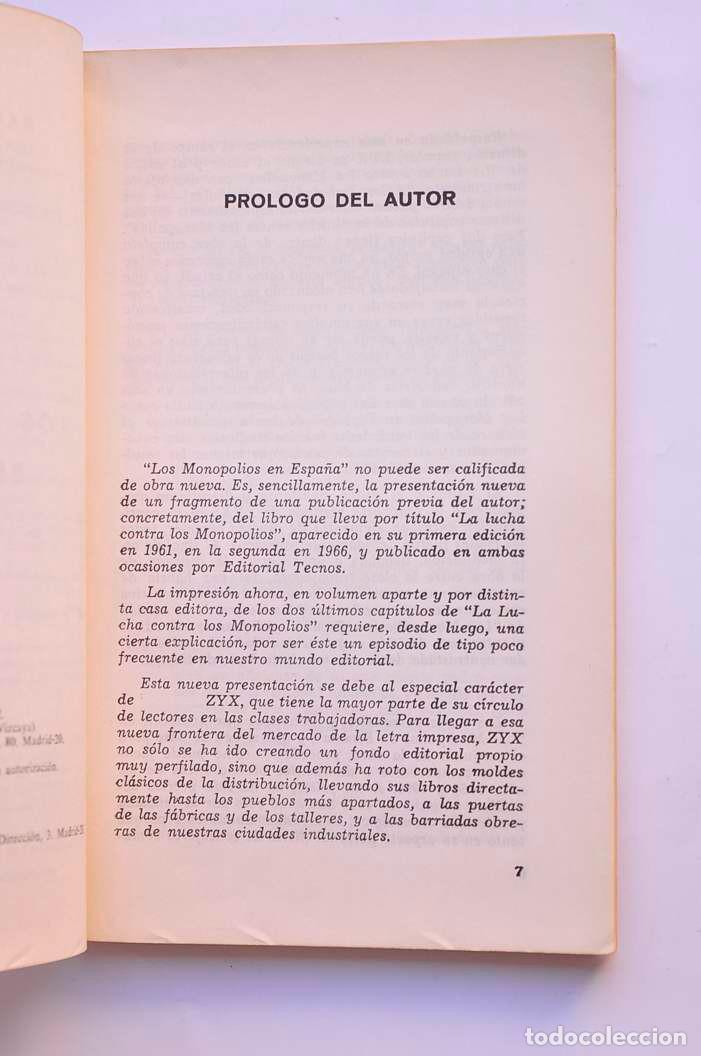 Libros: Los monopolios en Espa&ntilde;a - TAMAMES, Ram&oacute;n - Foto 3