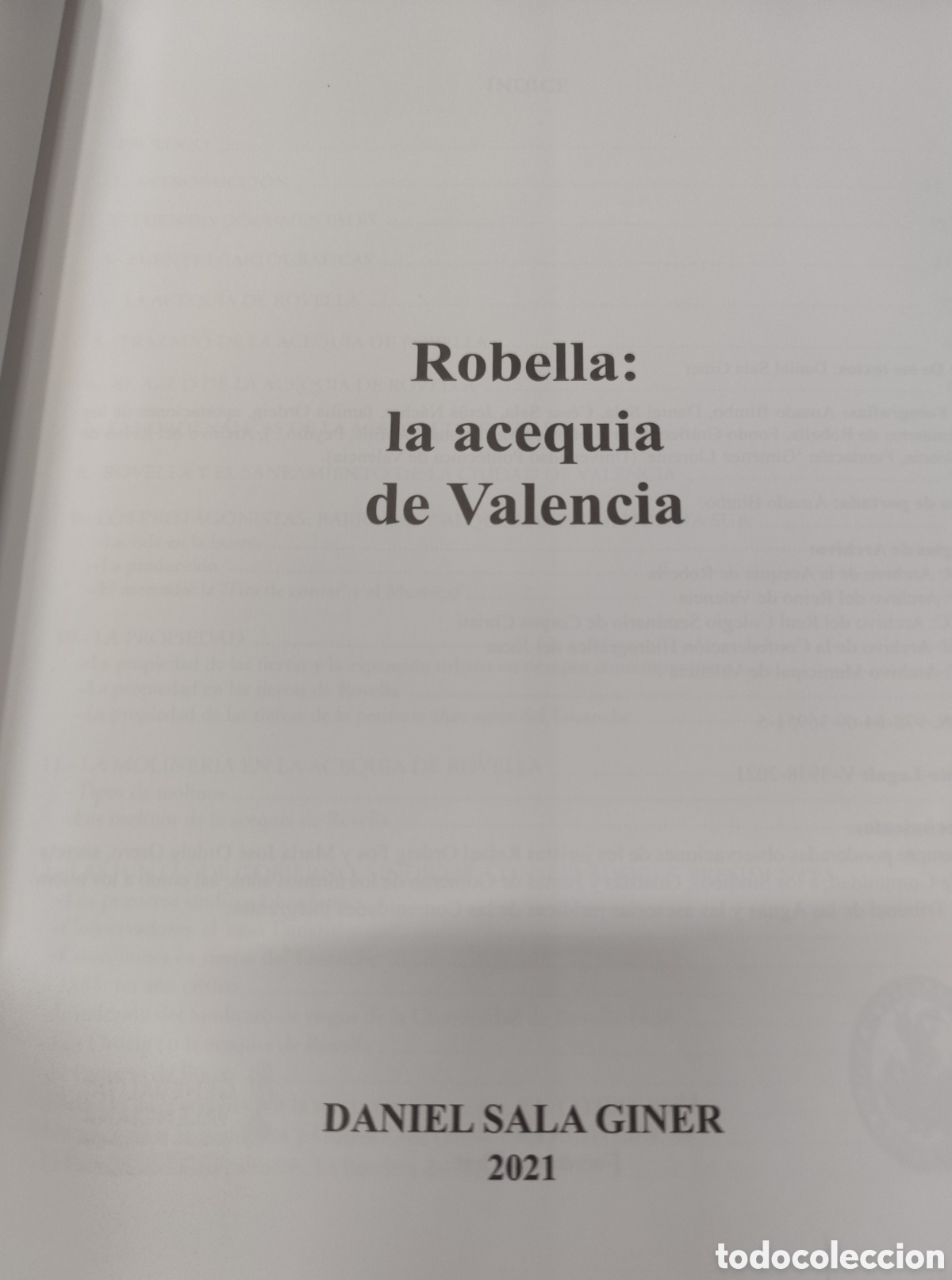 Libros: ROBELLA. La acequia de Valencia - SALA GINER,Daniel - Foto 2