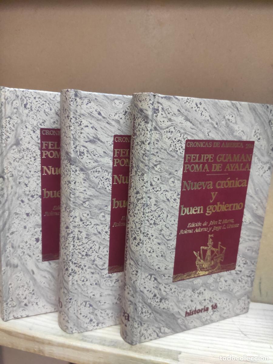 Livros em segunda m&atilde;o: Nueva cr&oacute;nica y buen gobierno (tres tomos). - Felipe Guam&aacute;n Poma de Ayala