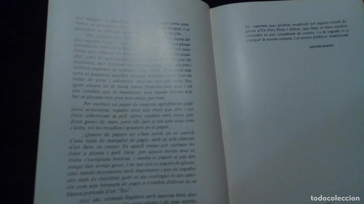 Libros: RECULL DE GLOSES D EN PERE PONS I OLIVES. Menorca-LIBRO COMO NUEVO - Foto 6