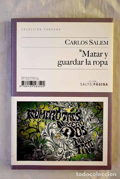 Livros em segunda m&atilde;o: Matar y guardar la ropa.- Salem, Carlos