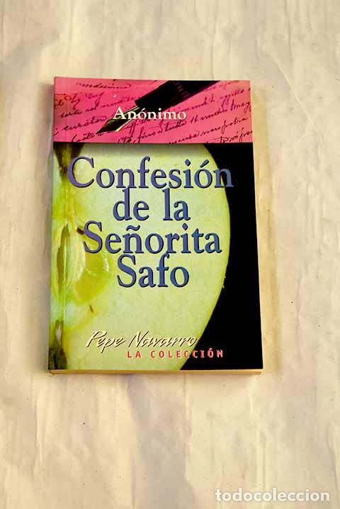 Libros: Confesi&oacute;n de la se&ntilde;orita Safo.- Pidansat de Mairobert, Mathieu-Francois