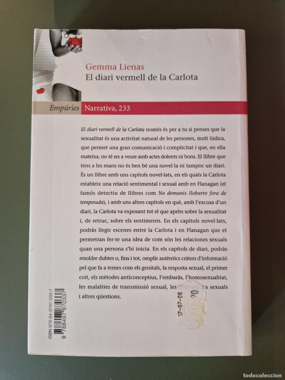 Libros: El diari vermell de la Carlota - Gemma Lienas - Foto 3