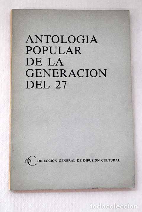 Libri di seconda mano: Antologia popular de la generaci&oacute;n del 27