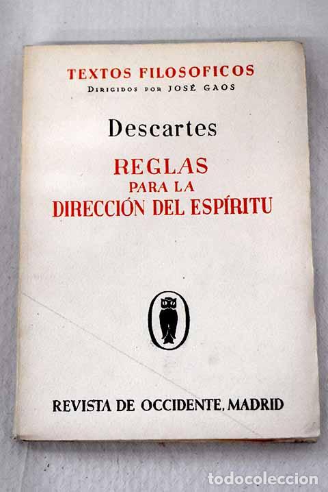Libros: Reglas para la direcci&oacute;n del esp&iacute;ritu.- Descartes, Ren&eacute; - Foto 1