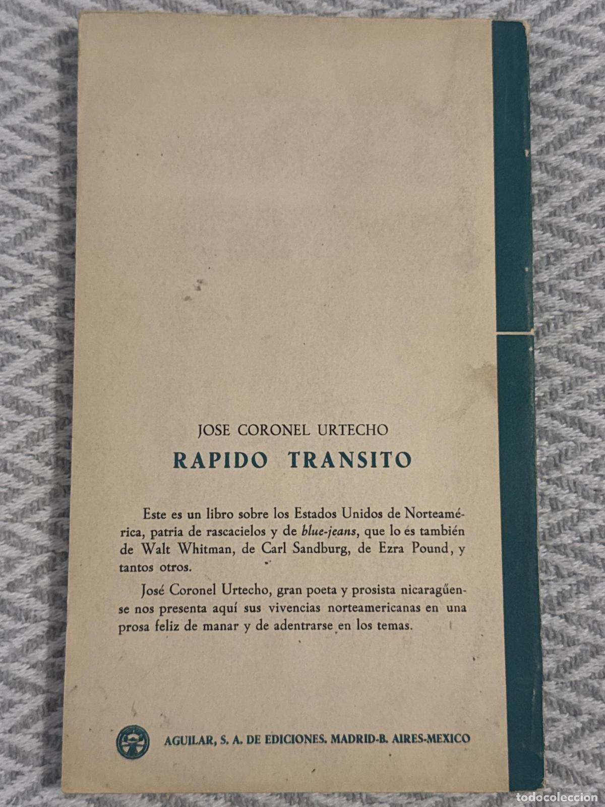 Libros: R&aacute;pido tr&aacute;nsito (al ritmo de Norteam&eacute;rica) - Jos&eacute; Coronel Urtecho - Foto 3