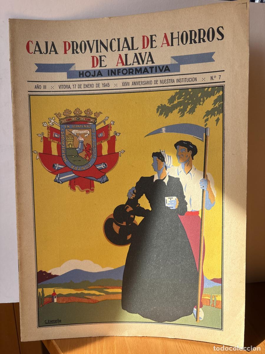 books: HOJA INFORMATIVA CAJA PROVINCIAL DE AHORROS DE ALAVA. A&Ntilde;O III. N&ordm;7. ENERO 1945. XXVII ANIVERARIO DE