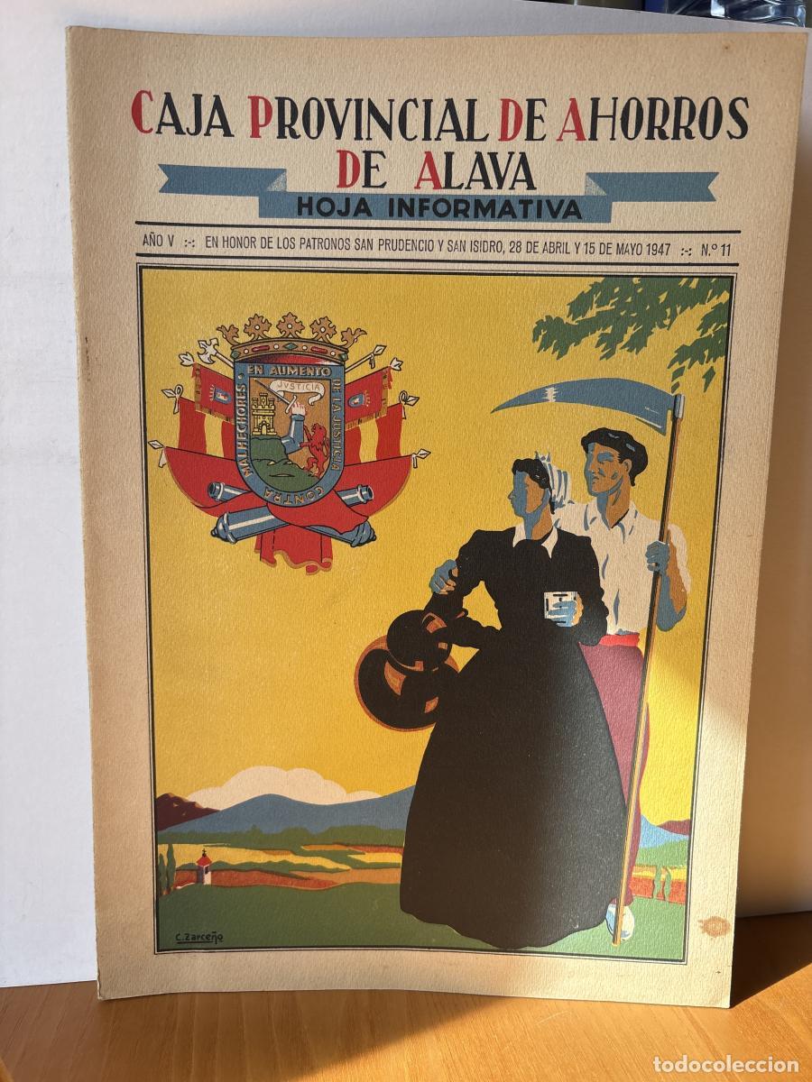 books: HOJA INFORMATIVA CAJA PROVINCIAL DE AHORROS DE ALAVA. A&Ntilde;O V. N&ordm;11. ABRIL Y MAYO 1947. EN HONOR A LOS