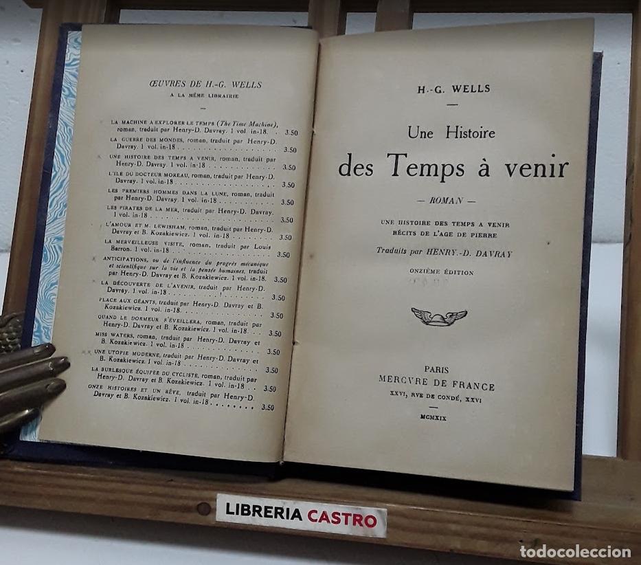 Libros: Une histoire des temps &agrave; venir. H. G. Wells - H. G. Wells.