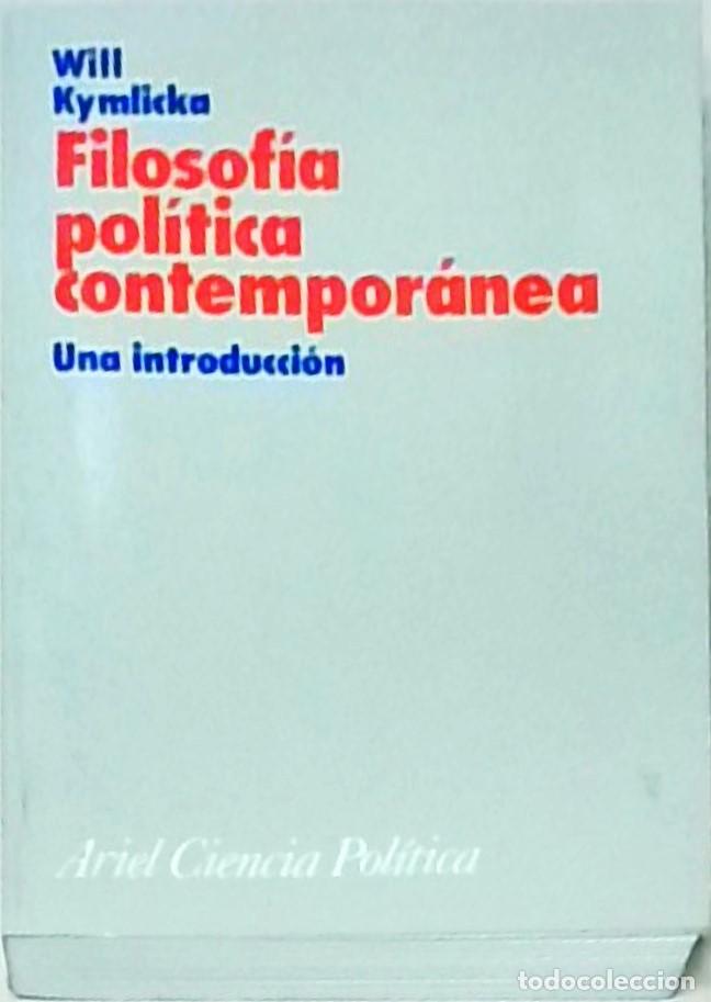 Livros em segunda m&atilde;o: Filosof&iacute;a pol&iacute;tica contempor&aacute;nea. Una introducci&oacute;n - KYMLICKA, Will: