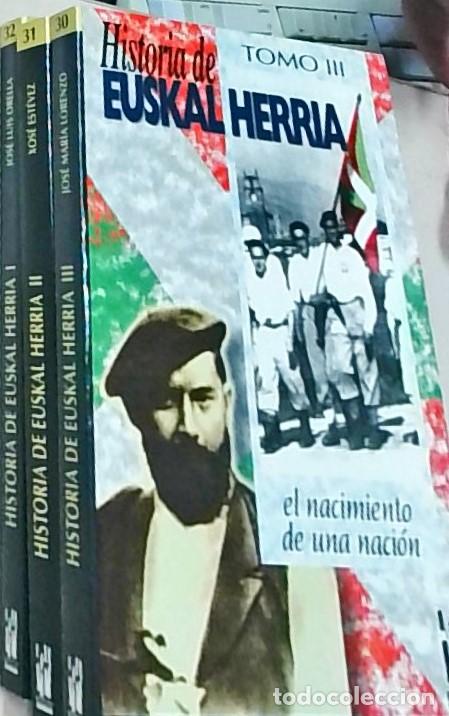 Libri di seconda mano: Historia de Euskal Herria. 3 TOMOS. Tomo I: Los vascos de ayer. Tomo II: Del hierro al roble. Tomo I